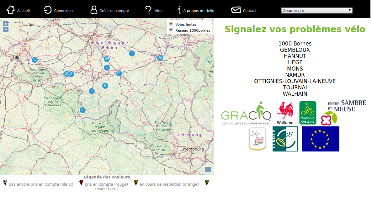 Homepage du site homepage screenshot